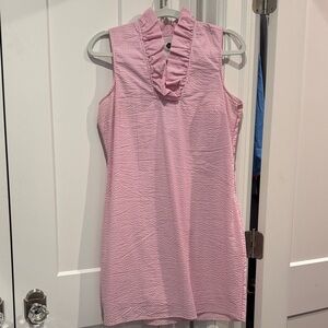 Mud Pie Pink Sleeveless Ruffle Dress